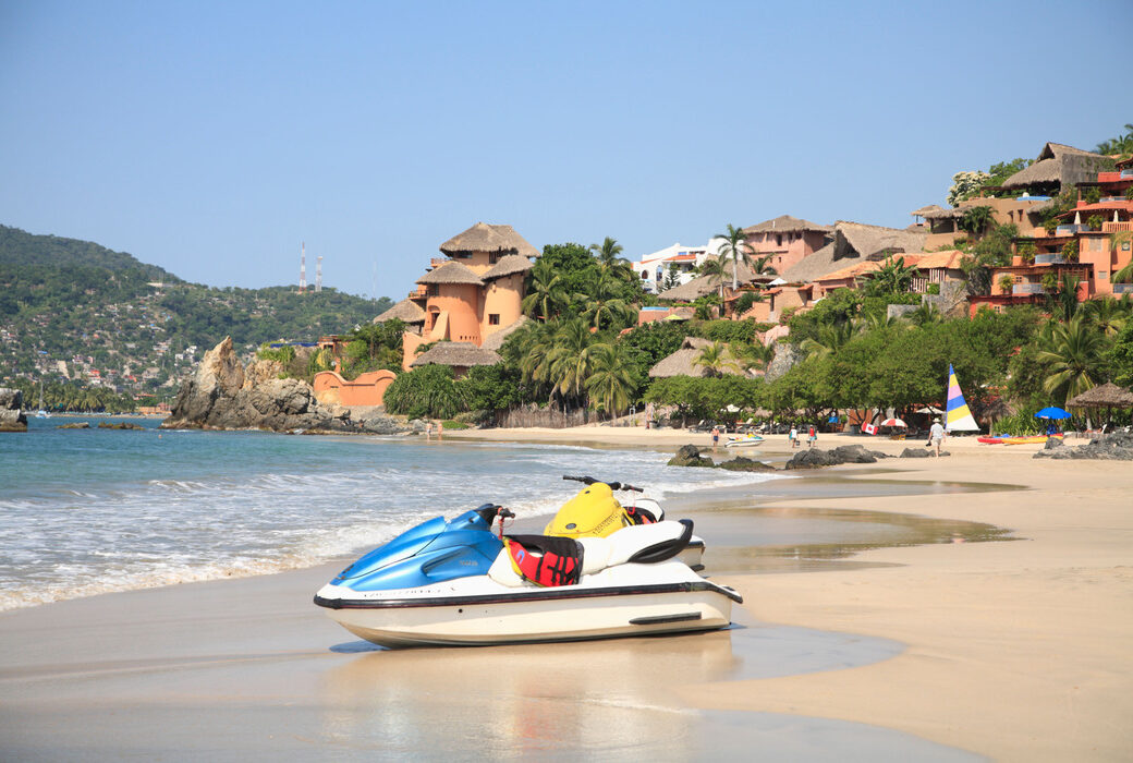 BJGAX8 Jet Ski, Playa La Ropa, Zihuatanejo, Guerrero state, Mexico, North America