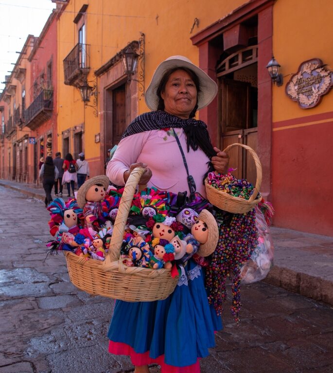 Local woman, wearing traditional clothing